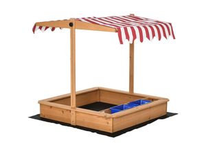 4251774946964 - Sandkasten Sandkiste Holz Bodenloses Design Matsch-Bereich für Kinder 3-7 Jahre Sandkasten mit Abdeckung Dach für Garten Terrasse Strand Outdoor Gelb