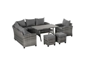 4251774947114 - 7-tlg Luxus Polyrattan Gartenmöbel Set Gartengarnitur Garten-Set Sitzgruppe Loungeset Loungemöbel m