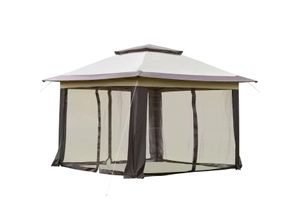 4251774951265 - Faltpavillon inkl Rollentasche 364 x 364 x 294 m (LxBxH) Gartenzelt Pop-Up-Zelt Pavilon Grillpavillon