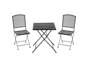 4251774959032 - Garten Sitzgruppe 3-teiliges Bistro-Set Garnitur 1 Tisch+2 faltbare Stühle für Terrasse Bal