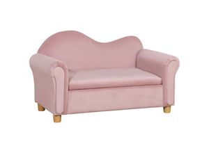 4251774959520 - Kindersofa mit Stauraum rosa 84L x 415B x 485H cm