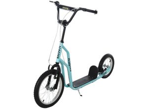 4251774964562 - Kinderroller mit Handbremse 135 x 58 x 88-94 cm (LxBxH) Kinderscooter Cityroller Tretroller mit Luftreifen