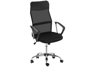 4251774965194 - Bürostuhl ergonomisch schwarz 57 x 56 x 114-124 cm (BxTxH) Drehstuhl Chefsessel Schreibtischstuhl Büromöbel