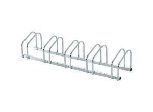 4251774970808 - Fahrradhalter mit 5 Haltertungen silber 145L x 33B x 27H cm fahrradständer radständer mehrfachständer aufstellständer