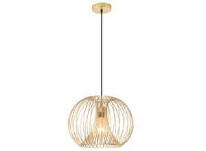 4251774976985 - Pendelleuchte mit goldenem gebogenem Stahlrahmen gold 37 x 150 cm (ØxH) Deckenlampe Hängeleuchte Hängelampe Deckenleuchte