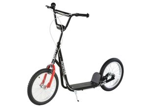 4251774979917 - Kinderscooter mit Handbremse 139 x 58 x 90-96 cm (LxBxH) Tretroller Kids Cityroller Kinderroller Roller