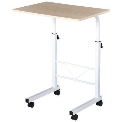 4251774984539 - Beistelltisch mit Rädern und Bremsen natur B60 x T40 x H78 cm Beistelltisch Nachttisch Beistelltisch mit Rollen Rollcontainer