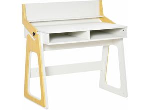 4251774987417 - Homcom - Stehpult mit 2 Fächern Skandi-Design 98 cm x 535 cm x 76 cm - Weiß