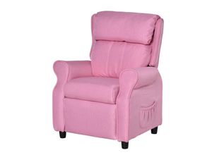 4251774989961 - HOMCOM Kindersofa Kindersessel Liegesessel verstellbar mit Fußstütze für 3-8 Jahre Jungen und Mädchen rosa 58x53x70cm