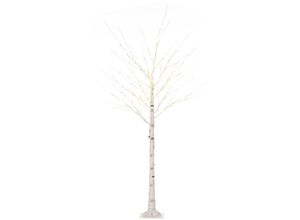 4251774992251 - 180 cm Kunstbaum Birkenbaum mit led Weihnachtsbaum Birken Weihnachtsdeko Kunstbirke für Party Geburtstag Hochzeit - Homcom