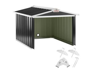 4251776604312 - Gardebruk® Mähroboter Garage Anthrazit Metall 86x100x63cm