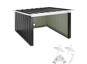 4251776604329 - Gardebruk® Mähroboter Garage Anthrazit Metall 89x90x54cm