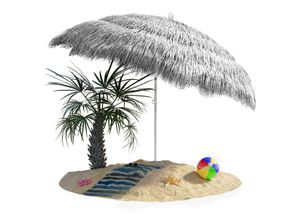 4251776803418 - Kingsleeve® Sonnenschirm Hawaii Hellgrau Ø160cm