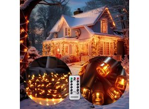 4251776920566 - MONZANA® Lichterkette Außen 200x 400x 600x LED mit Fernbedienung Timer 8 Leuchtmodi Dimmbar IP44 Innen Weihnachtsbeleuchtung Warmweiß Kaltweiß Bunt