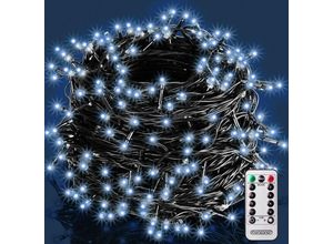 4251776920573 - Monzana - Lichterkette Außen 200x 400x 600x led mit Fernbedienung Timer 8 Leuchtmodi Dimmbar IP44 Innen Weihnachtsbeleuchtung Warmweiß Kaltweiß Bunt