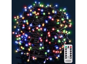 4251776920580 - Monzana - Lichterkette Außen 200x 400x 600x led mit Fernbedienung Timer 8 Leuchtmodi Dimmbar IP44 Innen Weihnachtsbeleuchtung Warmweiß Kaltweiß Bunt