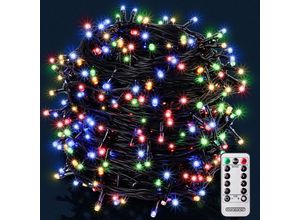 4251776920665 - Monzana - Lichterkette Außen 200x 400x 600x led mit Fernbedienung Timer 8 Leuchtmodi Dimmbar IP44 Innen Weihnachtsbeleuchtung Warmweiß Kaltweiß Bunt