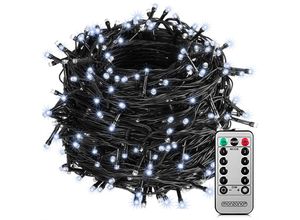 4251776921471 - monzana® Lichterkette 200 LED mit Fernbedienung 20m kalt weiß