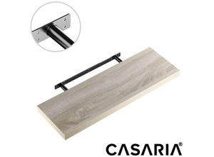 4251776928227 - Casaria® Wandregal Schweberegal 70cm Eiche + Halterung