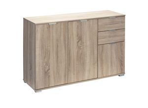 4251776930534 - Casaria® Sideboard »Alba« Eiche mit 3 Türen und Schubladen - Typ DB131