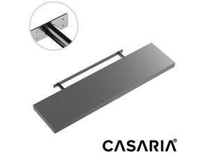 4251776930909 - Casaria® Wandregal Schweberegal 90cm grau + Halterung