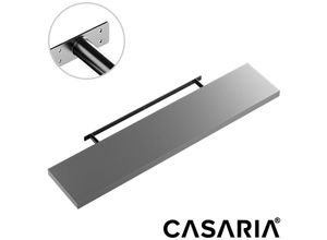 4251776930916 - Casaria® Wandregal Schweberegal 110cm grau + Halterung