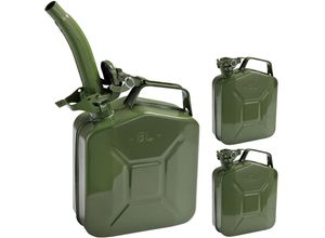 4251776931623 - monzana® 3x Metallkanister je 5 Liter + Ausgießer