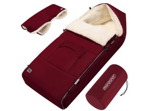 4251776931661 - monzana® Baby Fußsack Premium bordeaux