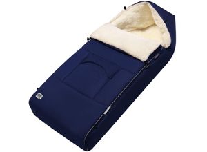 4251776931739 - monzana® Babyfußsack Marineblau 93x56cm gefüttert