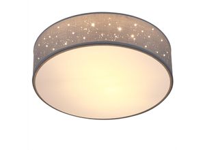 4251776931821 - monzana® Deckenlampe Grau Stoff Ø30cm Sternenhimmel