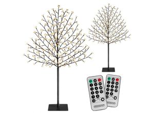 4251776934686 - Kirschblütenbaum led mit Fernbedienung Timer Dimmer Innen Außen Künstlich Groß Deko Weihnachten Weihnachtsdeko Leuchtbaum Lichterbaum 2er Set 180cm