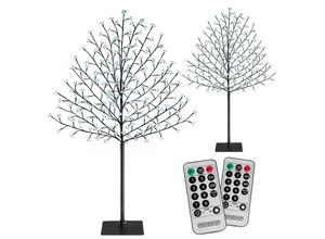 4251776934716 - Kirschblütenbaum led mit Fernbedienung Timer Dimmer Innen Außen Künstlich Groß Deko Weihnachten Weihnachtsdeko Leuchtbaum Lichterbaum 2er Set 220cm