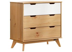 4251779110247 - Kommode Borneo Kiefer Natur fsc®- zertifiziert 80x79 x40cm mit 3 Schubladen Massiv Holz 45kg Belastbar Kippsicherung Wohnzimmer Sideboard Anrichte