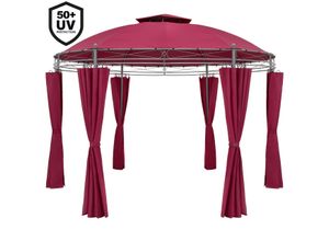 4251779131693 - Casaria® Pavillon Toscana Bordeauxviolett Ø35m UV-Schutz 50+