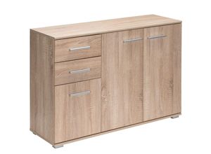 4251779132195 - Casaria® Sideboard Kommode eiche mit 3 Türen und 2 Schubladen