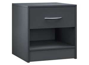 4251779133222 - Nachttisch mit Schublade Bett 41cm Komforthöhe Ablage Schlafzimmer Nachtschrank Nachtkästchen Nachtkommode Holz 41x39x28cm Anthrazit - Casaria