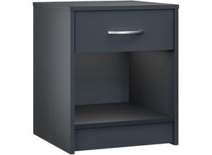 4251779133246 - CASARIA® Nachttisch mit Schublade 50cm Boxspringbett Komforthöhe Ablage Schlafzimmer Nachtschrank Nachtkästchen Nachtkommode Holz 50x40x35cm Anthrazit