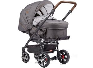 4251782618266 - Kombi-Kinderwagen GESSLEIN F4 Air+ schwarz tabak grau meliert Stern meliert schwarz (schwarz tabak grau meliert stern meliert) Baby Kinderwagen Kombikinderwagen mit Tragetasche C2 Compact  Design & Handarbeit aus Deutschland