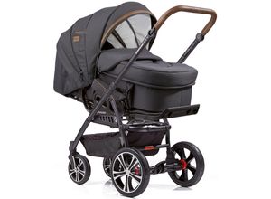 4251782620184 - Kombi-Kinderwagen GESSLEIN F4 Air+ schwarz tabak anthrazit schwarz (schwarz tabak anthrazit) Baby Kinderwagen Kombikinderwagen mit Tragetasche C2 Compact und Babyschalenadapter