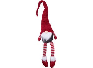 4251792107507 - Wichtel MYFLAIR MÖBEL & ACCESSOIRES Weihnachtsdeko sitzender Weihnachtsmann Dekofiguren Gr B H T 12 cm x 88 cm x 20 cm rot (rot grau weiß) Weitere Figuren Skulpturen niedlicher Zwerg Kantenhocker Dekofigur Winterwichtel