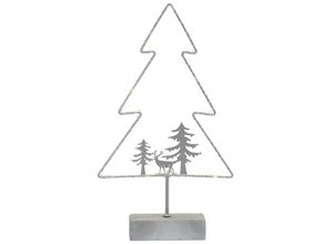 4251792131762 - LED Baum MY HOME Timon Lampen Gr 15 flammig Höhe 395 cm 1 St silberfarben Fensterdeko Dekofiguren Weihnachtsbaum Gestell mit 15 warmen LEDs Höhe ca 395 cm 4251792131762 - LED Baum MY HOME Timon Lampen Gr 15 flammig Höhe 395 cm 1 St silberfarben Fensterdeko Dekofiguren Weihnachtsbaum Gestell mit 15 warmen LEDs Höhe ca 395 cm