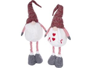 4251792156864 - Weihnachtsfigur MYFLAIR MÖBEL & ACCESSOIRES Weihnachtsdeko Dekofiguren Gr H 86 cm Wichtel rot Weihnachtsengel Weihnachtsfiguren Wichtel mit Teleskopbeinen Höhe ca 86 cm