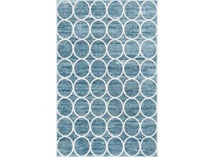 4251792184362 - Teppich Titan Trellis Rechteckig Blau CA10161