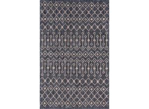 4251792185369 - Carpet Outdoor Crosses Rectangular Charcoal Gray CA10261