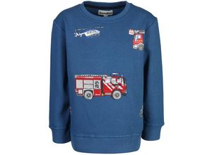 4251797405837 - tausendkind collection - Sweatshirt FAHRZEUGE in mittelblau Gr116 122