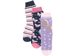 4251797406360 - tausendkind essentials - Socken PEGASUS 3er-Pack in rosa lila Gr35-38