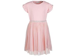 4251797407664 - tausendkind collection - Kurzarm-Kleid GLITZERBUND in rosa Gr140 146