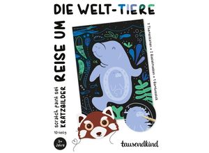 4251797411678 - Kratzbilder REISE UM DIE WELT - TIERE 10-teilig