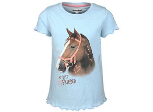 4251797419056 - tausendkind collection - T-Shirt PFERDELIEBE in hellblau Gr152 158