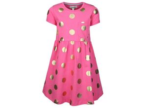 4251797419308 - tausendkind collection - Kurzarm-Kleid PUNKTE in pink Gr92 98